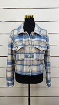 Dotti Blue Cropped Jacket with Pockets - 8