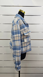 Dotti Blue Cropped Jacket with Pockets - 8