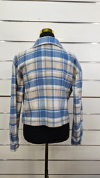 Dotti Blue Cropped Jacket with Pockets - 8