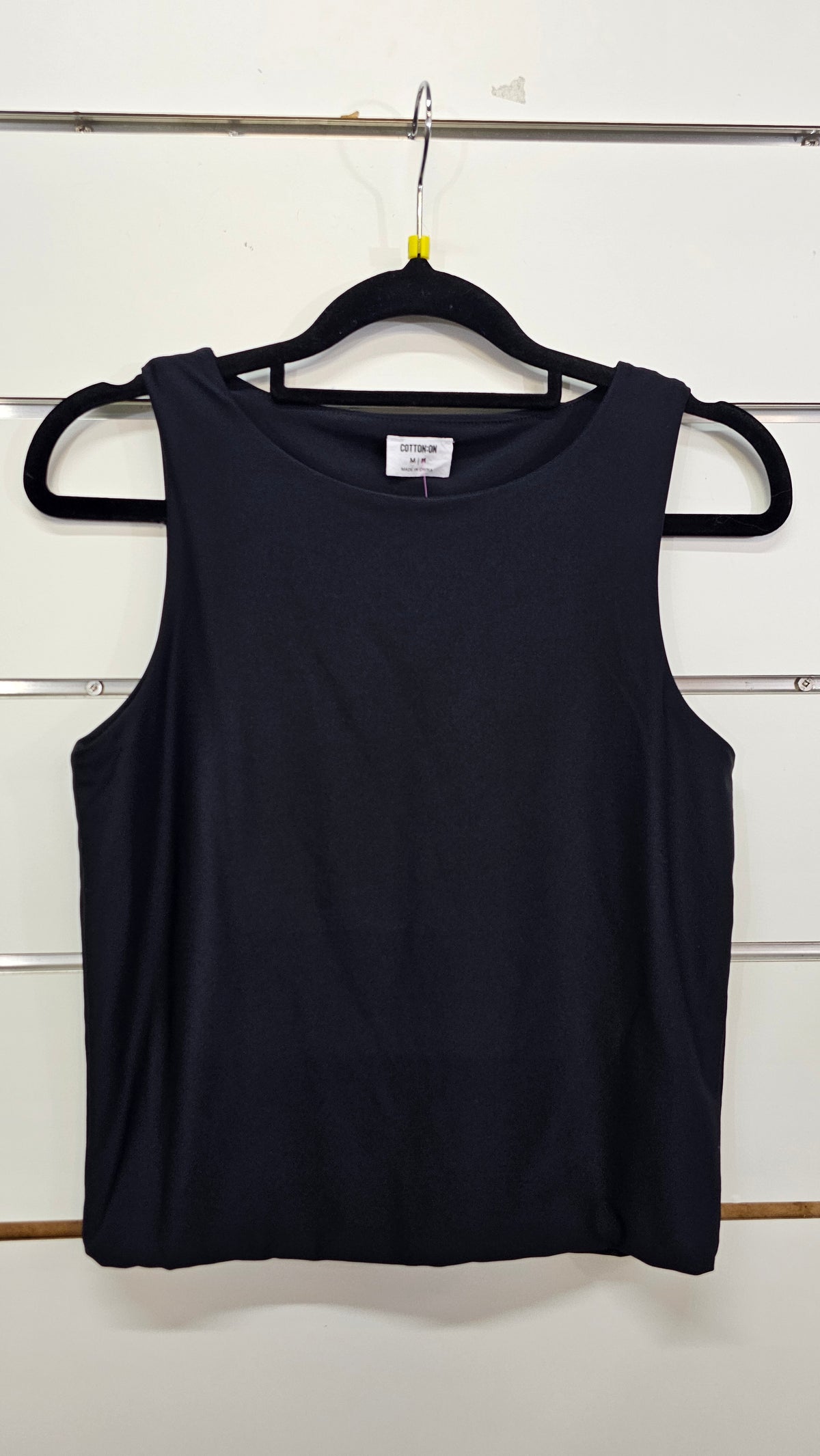 Cotton On Black Lined Sleeveless Top - M