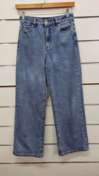 Dotti Mid-Wash Wide-Leg Denim Jeans - 8