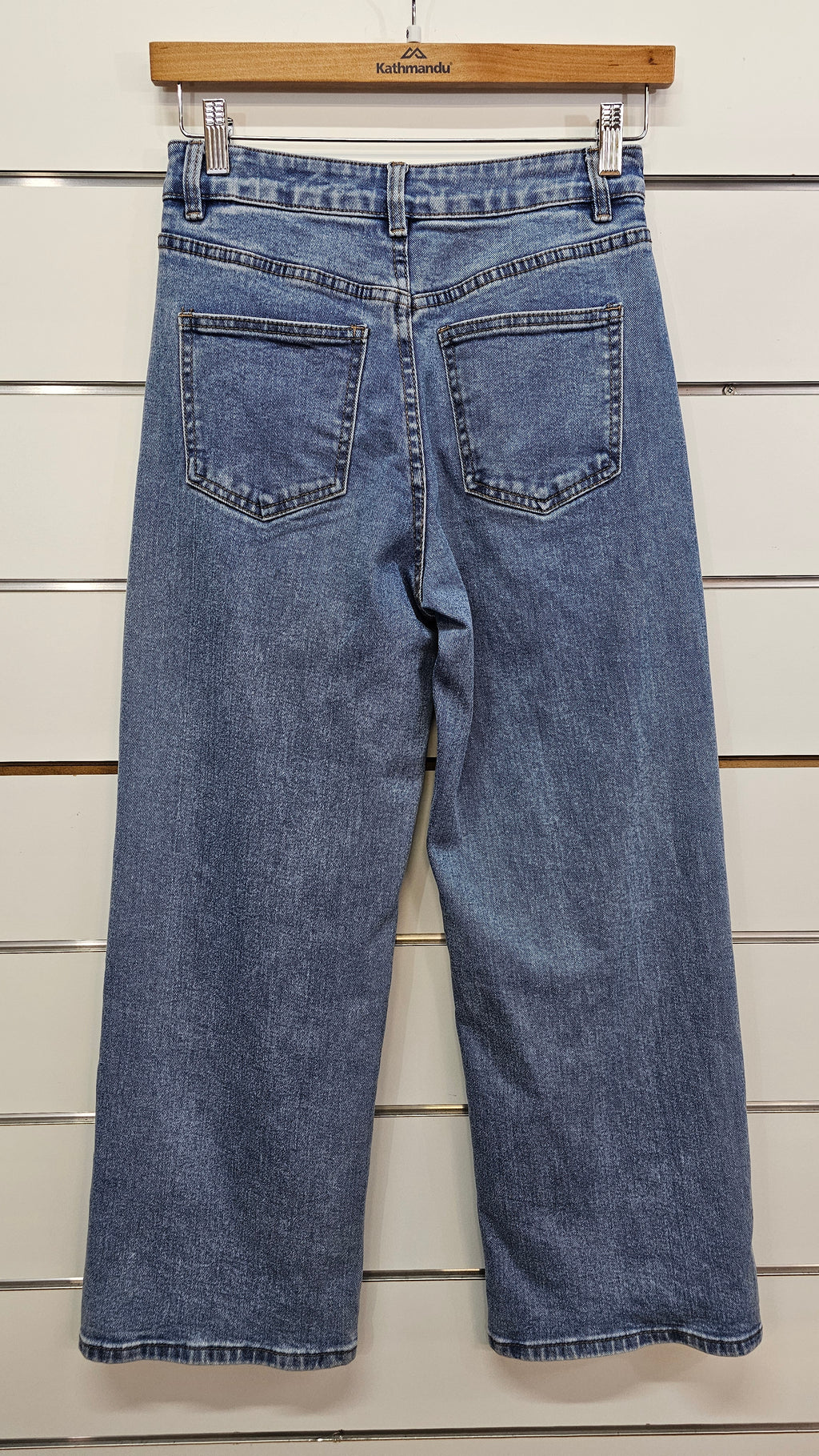Dotti Mid-Wash Wide-Leg Denim Jeans - 8