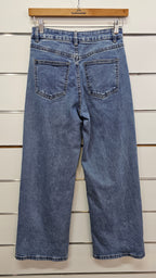 Dotti Mid-Wash Wide-Leg Denim Jeans - 8