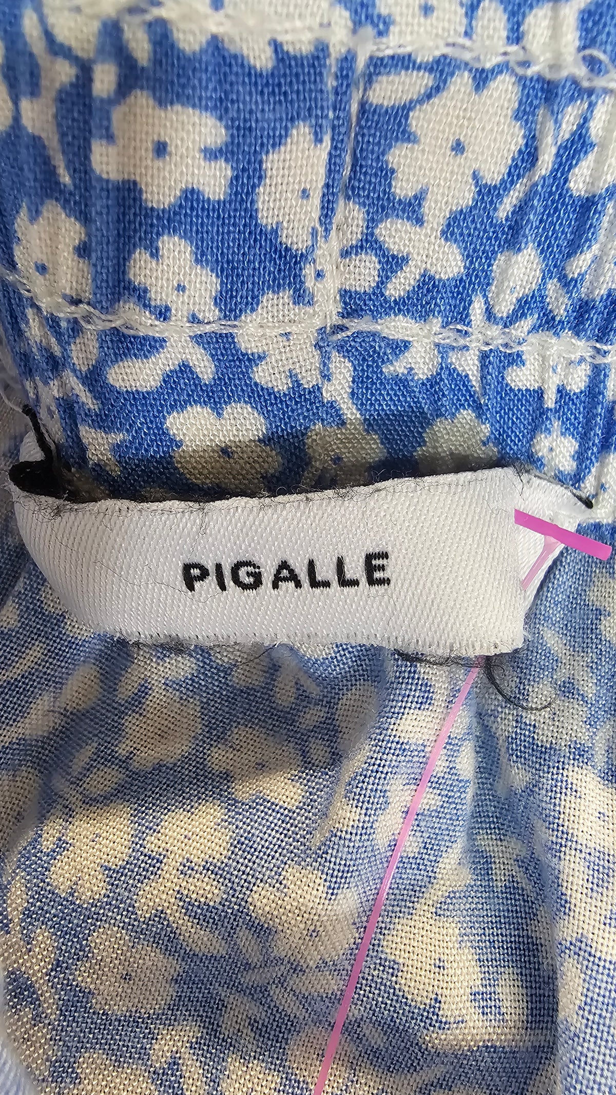 Pigalle Blue/White Floral Shorts with Skirt Overlay - XS
