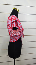 Light Purple/Red Pattern top - S/M