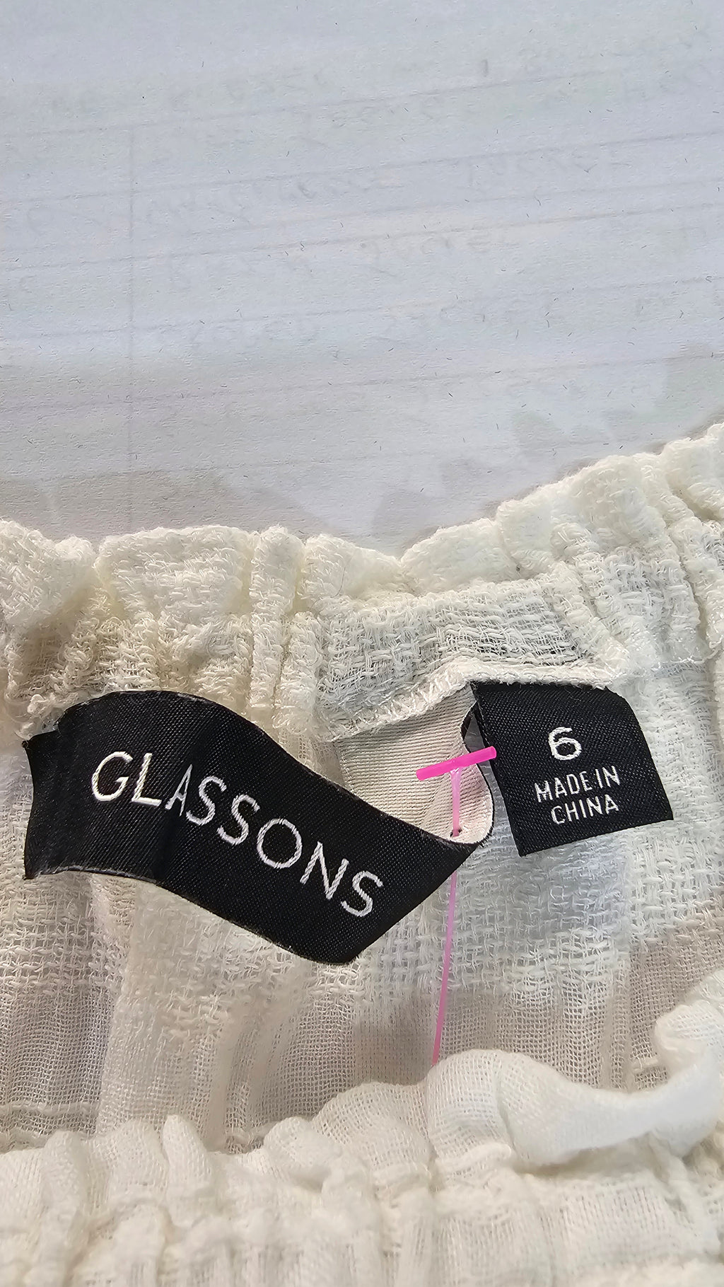 White Glassons Sheer Blouse - 6