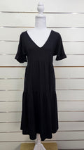 Black Glassons Linen Dress - 8
