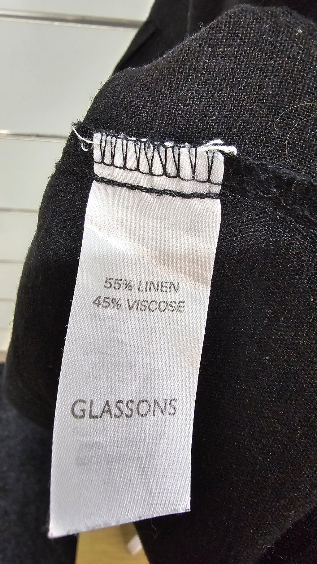 Black Glassons Linen Dress - 8