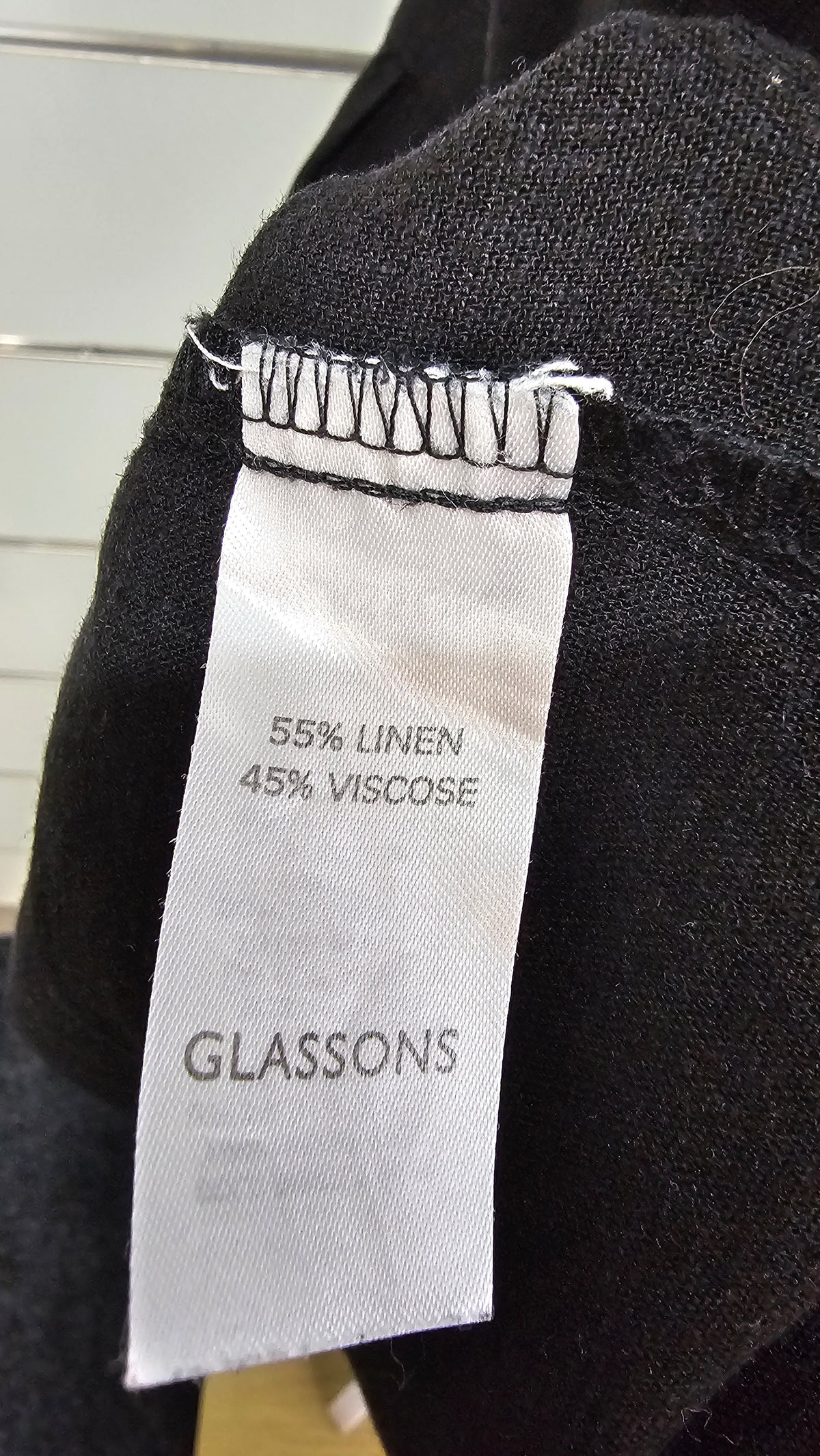 Black Glassons Linen Dress - 8