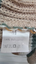 Beige/Green Knitted Jumper -M