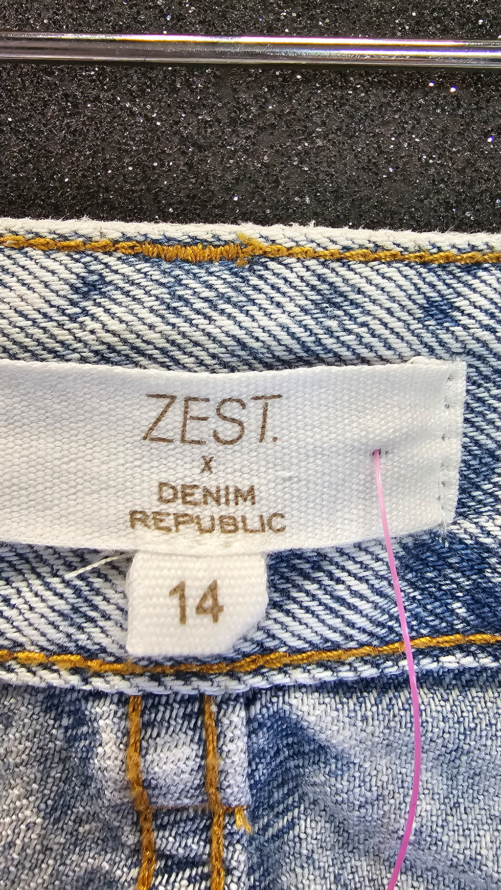 Zest Stone-Wash Denim Maxi Skirt with Front Split and Back Pockets - 14