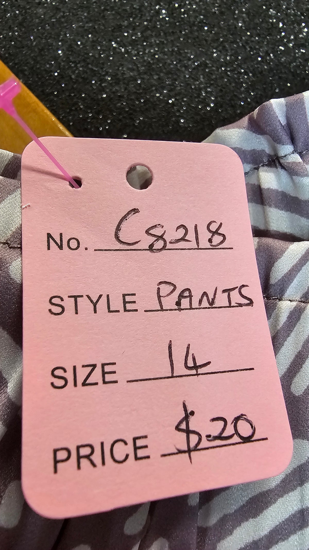 Stella & Gemma Grape/White Wide-Leg Pants with Elastic Waistband - 14