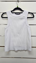 Silent Theory White Ribbed Heavyweight Cotton Singlet - 12