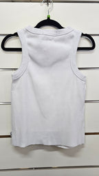 Silent Theory White Ribbed Heavyweight Cotton Singlet - 12