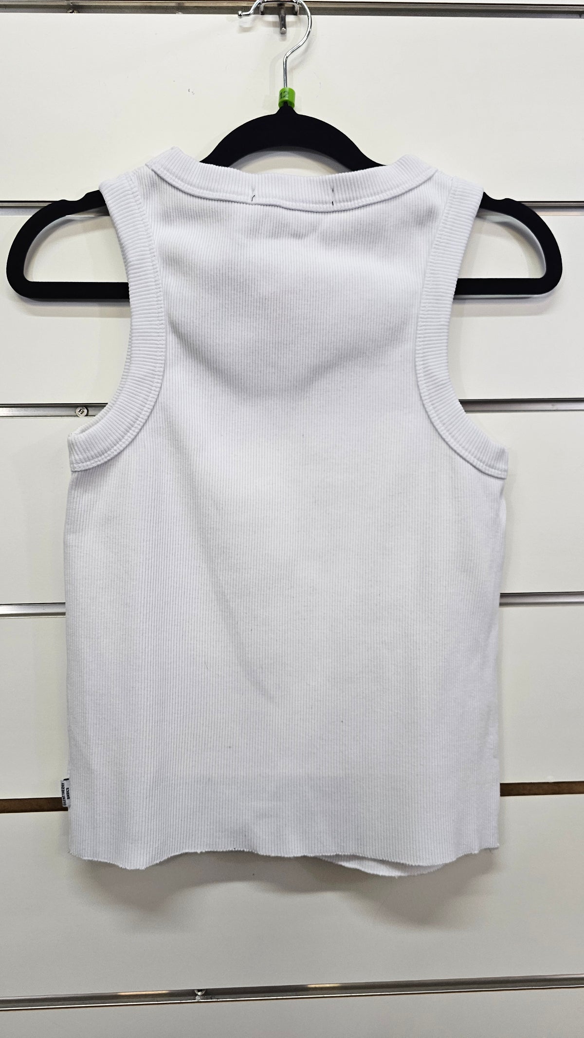 Silent Theory White Ribbed Heavyweight Cotton Singlet - 12