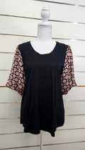 Shine On Black Polka-Dot Balloon-Sleeve Top - 14