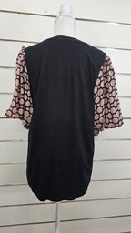Shine On Black Polka-Dot Balloon-Sleeve Top - 14