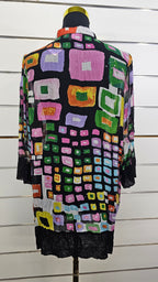 Vue Multicolour Three-Quarter-Sleeve Crinkle Tunic - 14