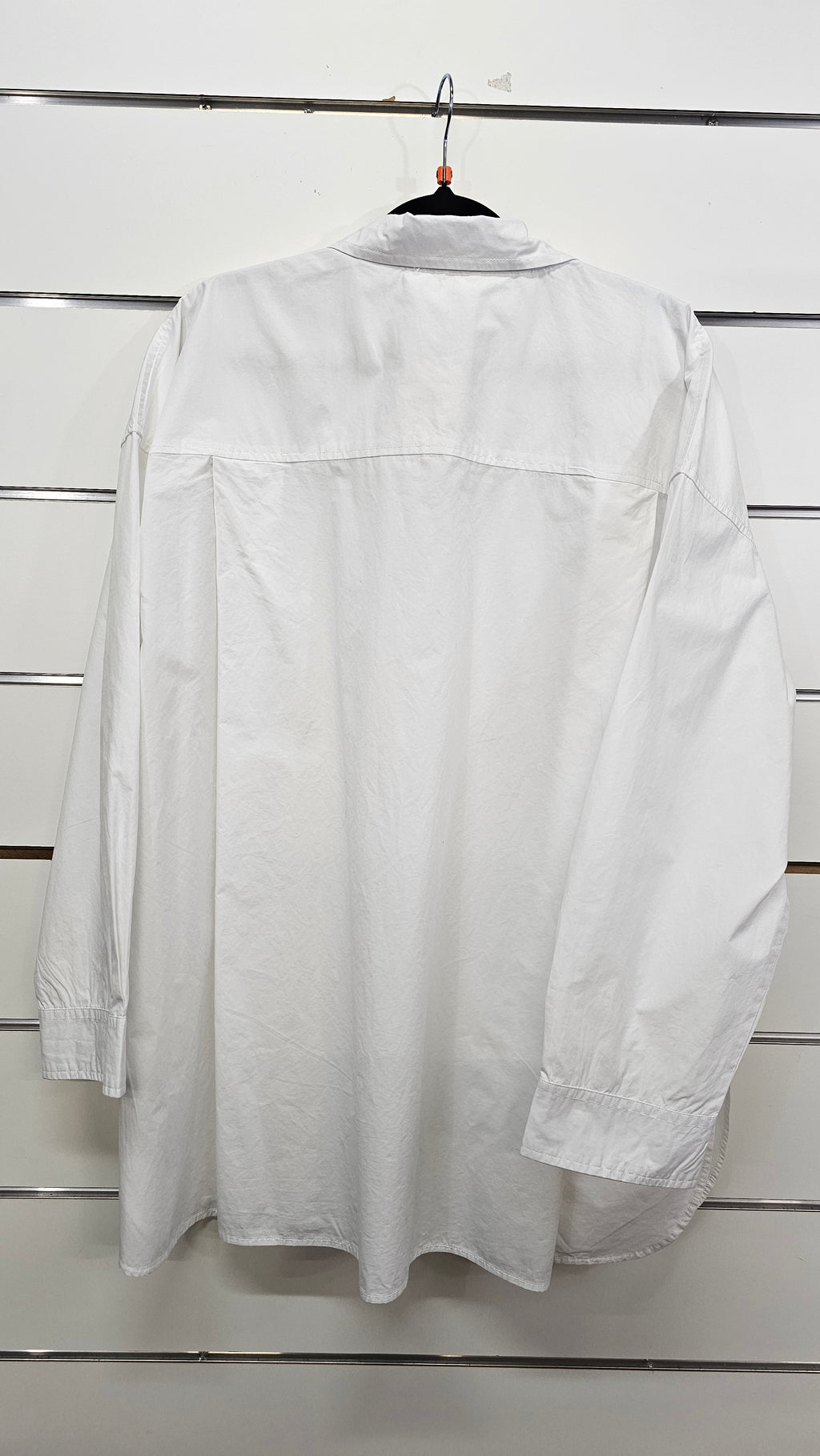 Betty Basics White Button-Front Long-Sleeve Shirt - 14