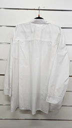 Betty Basics White Button-Front Long-Sleeve Shirt - 14