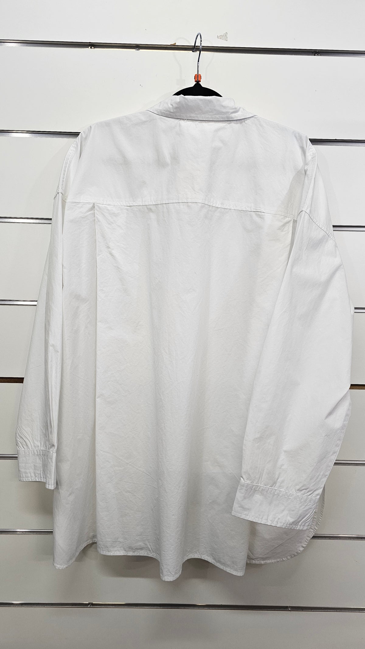 Betty Basics White Button-Front Long-Sleeve Shirt - 14