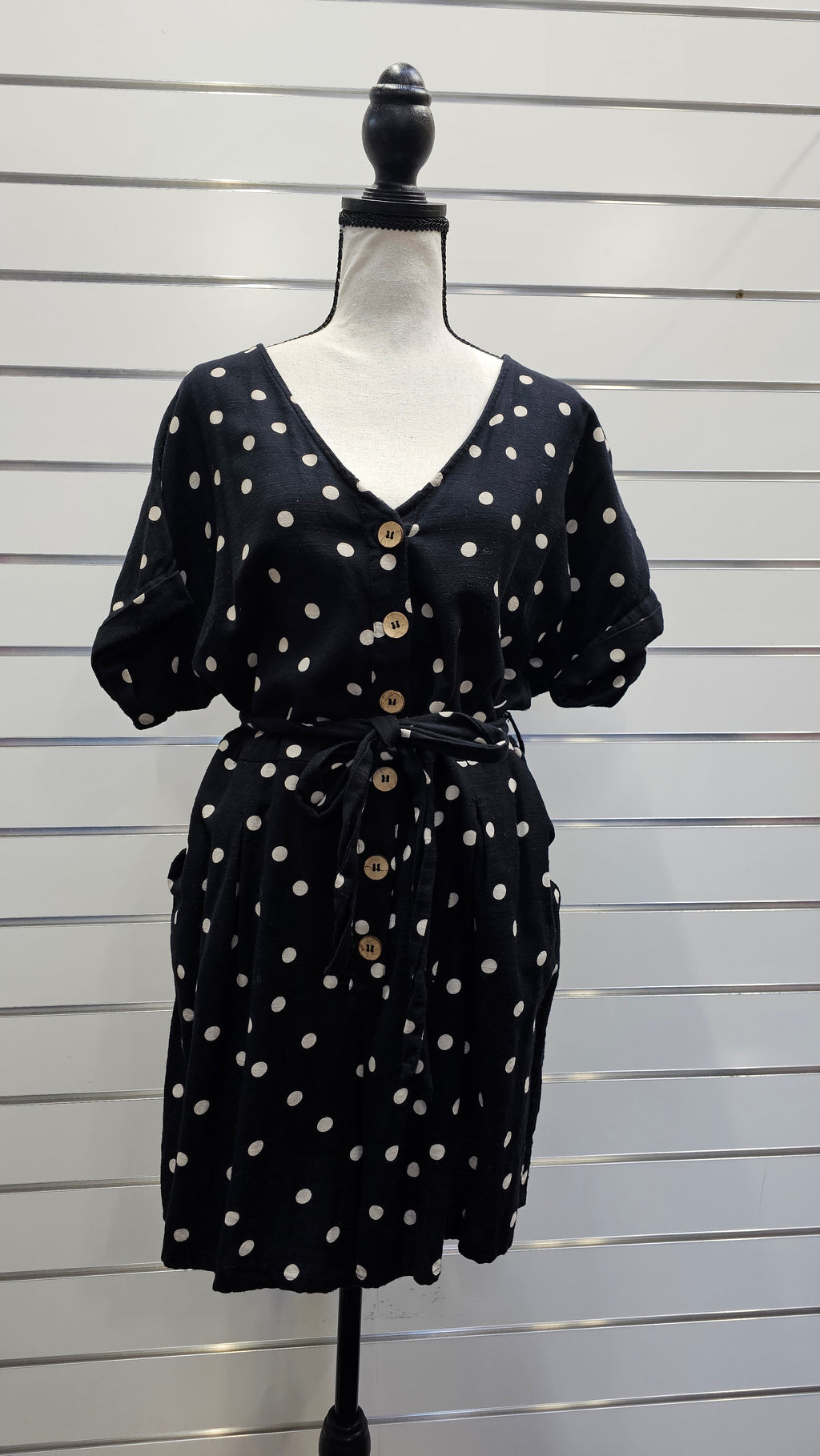 New Look Black And Cream Playsuit 100% Cotton - 16 image 0
