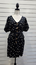 New Look Black And Cream Playsuit 100% Cotton - 16 image 0