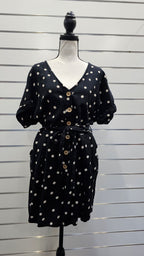 New Look Black And Cream Playsuit 100% Cotton - 16 image 0