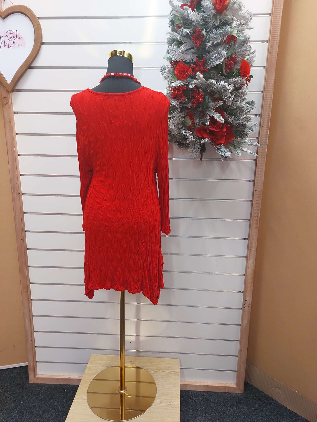 Long Sleeved Red Dress image 1