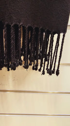 Classic Black 100% Viscose Scarf image 1