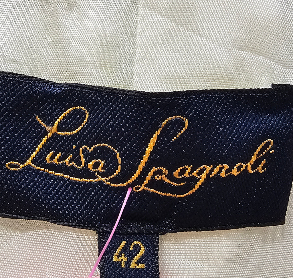 Luisa Spagnoli Green Cotton Blend Skirt Suit - 12 (42) image 4