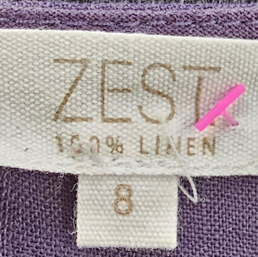 Zest Navy Dress 100% Linen - 8 image 4