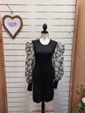 Coop Knitted Dress with Puffed Sleeves - M image 0