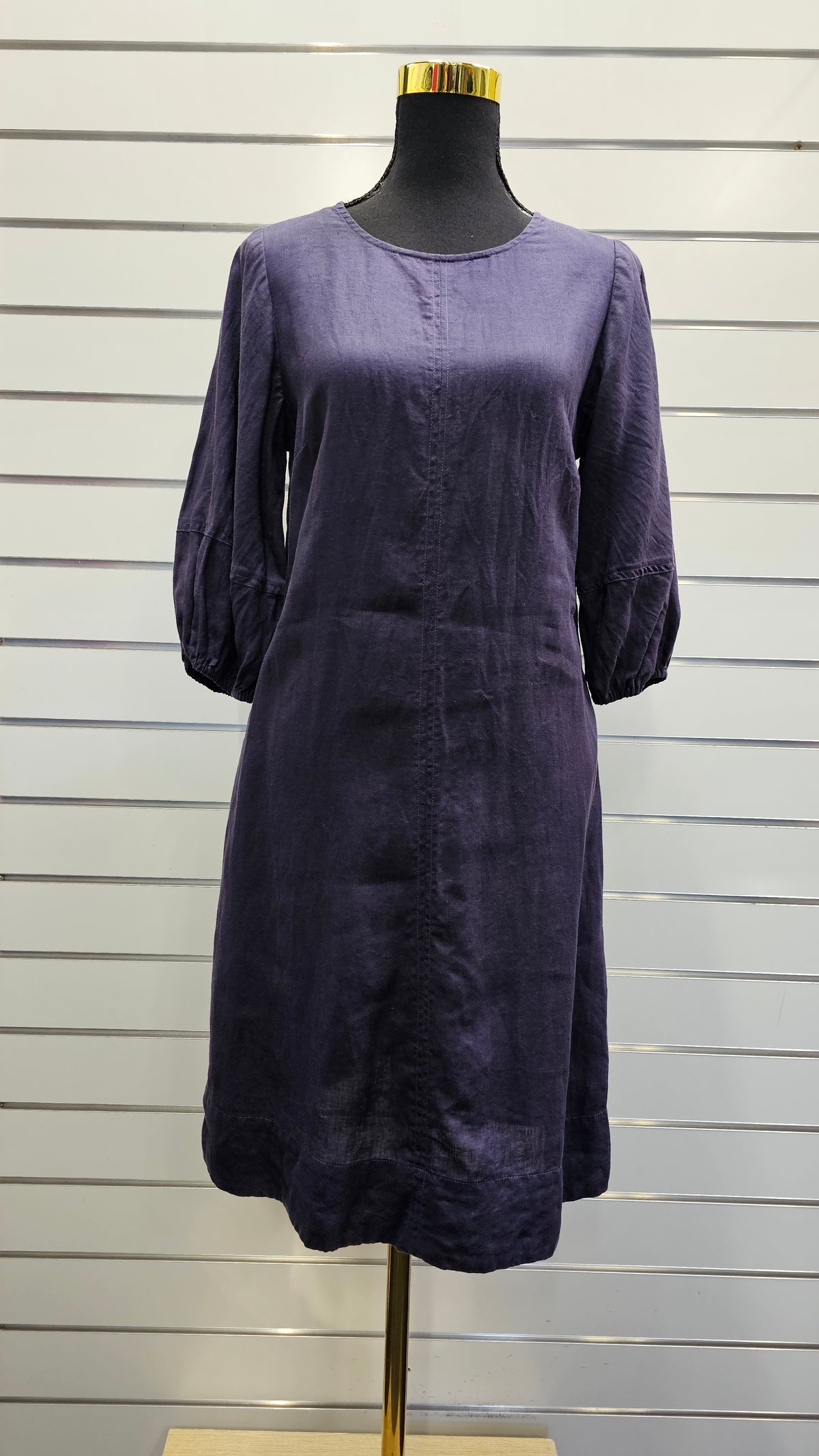 Zest Navy Dress 100% Linen - 8 image 0