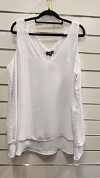 K+K White Sleeveless Blouse - M image 0