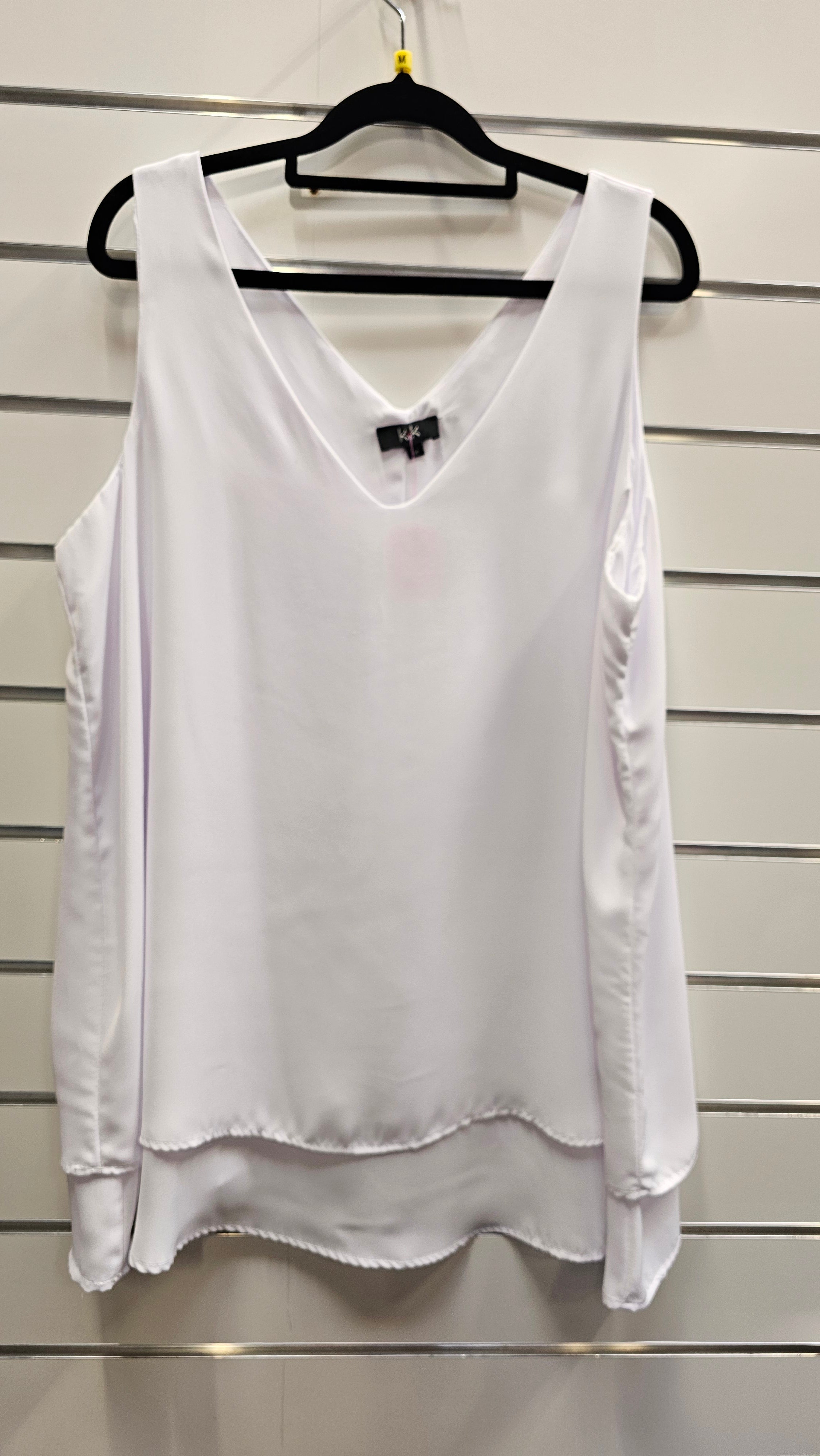 K+K White Sleeveless Blouse - M image 0