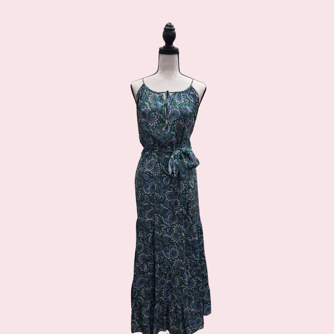 Capture Green Paisley Sleeveless Summer Dress - 22 image 0
