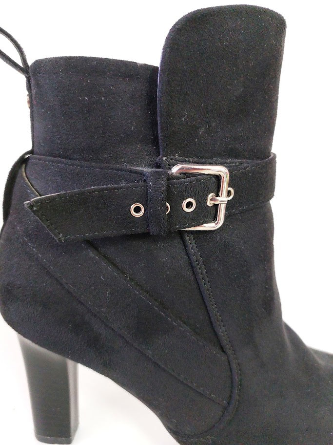 City Chic Black Suede Ankle Boots - 40 image 3