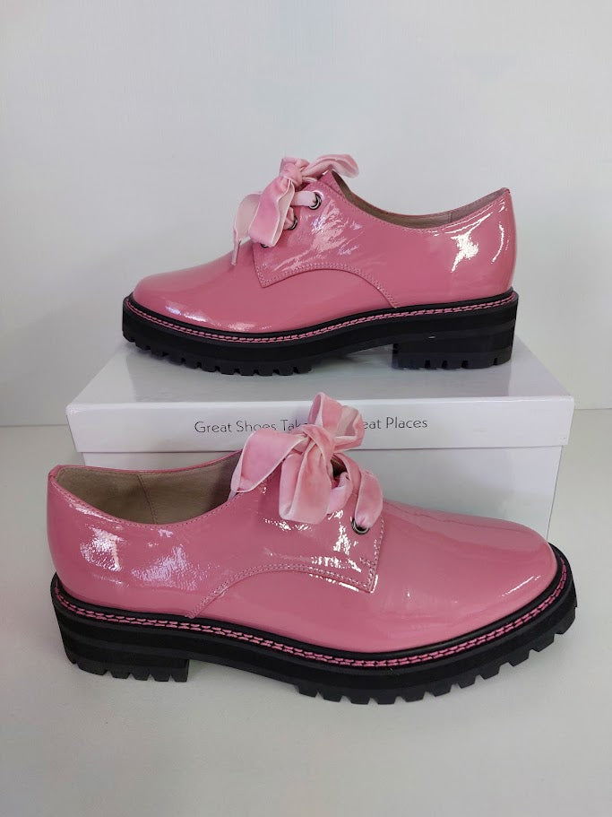 Andrea Biani BRAND NEW Patent Pink Leather Shoes - 41 image 0