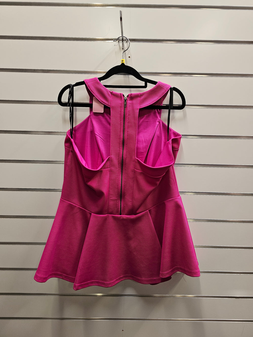 City Chic Pink High Neck Peplum Blouse - S/M image 2