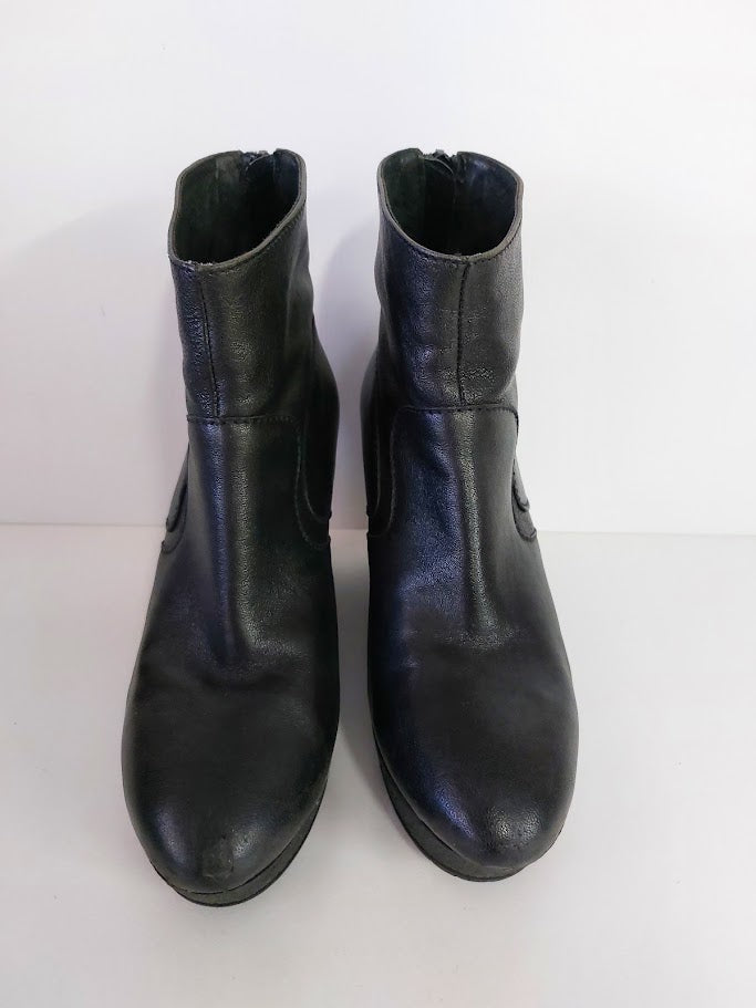Mi Piachi Black Wedge Ankle Boots - 37 image 1