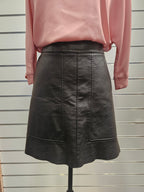 Warehouse Black Pleather Skirt - 14 image 0