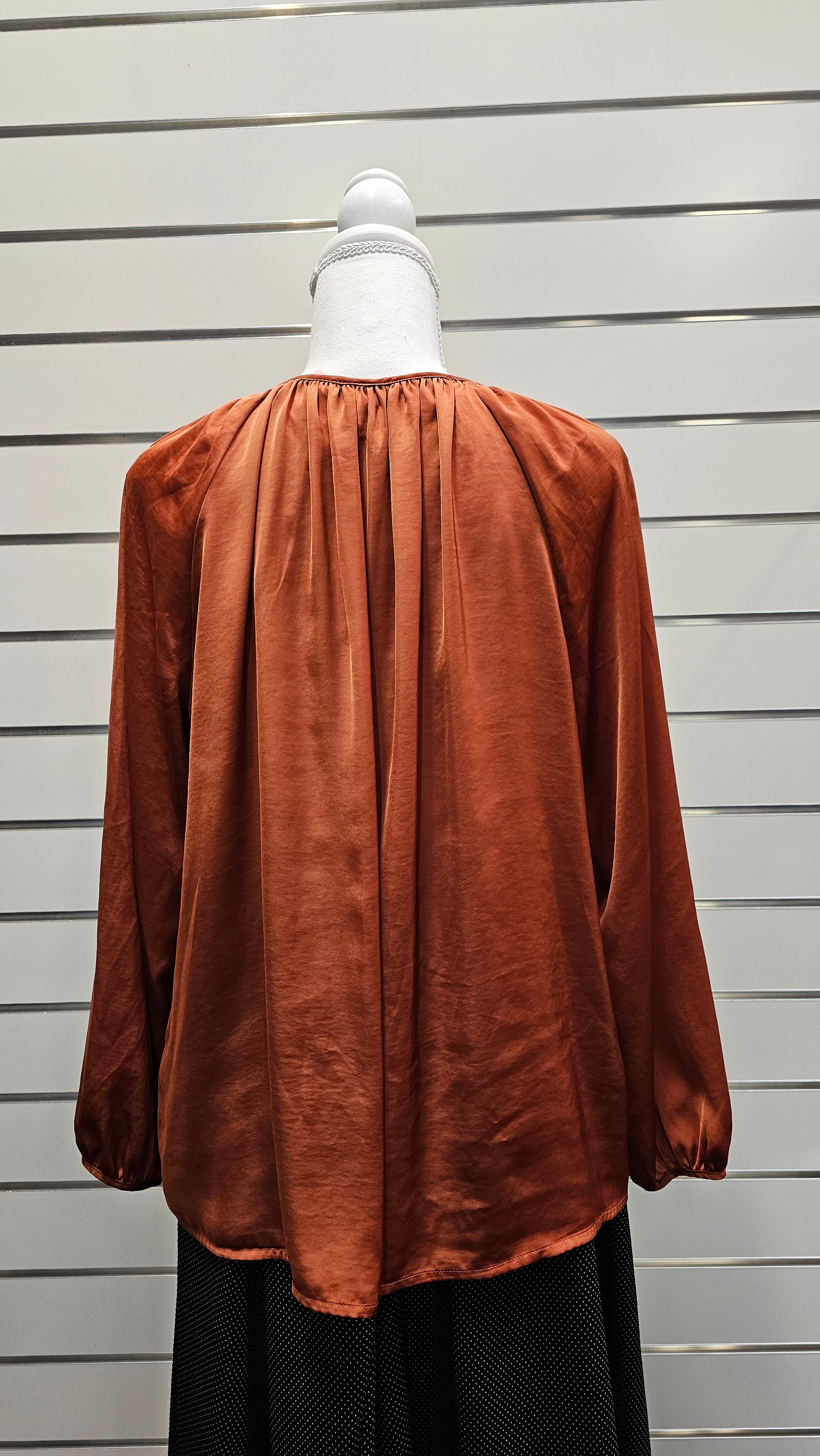 H&M Rusty Orange Blouse - 14 image 3