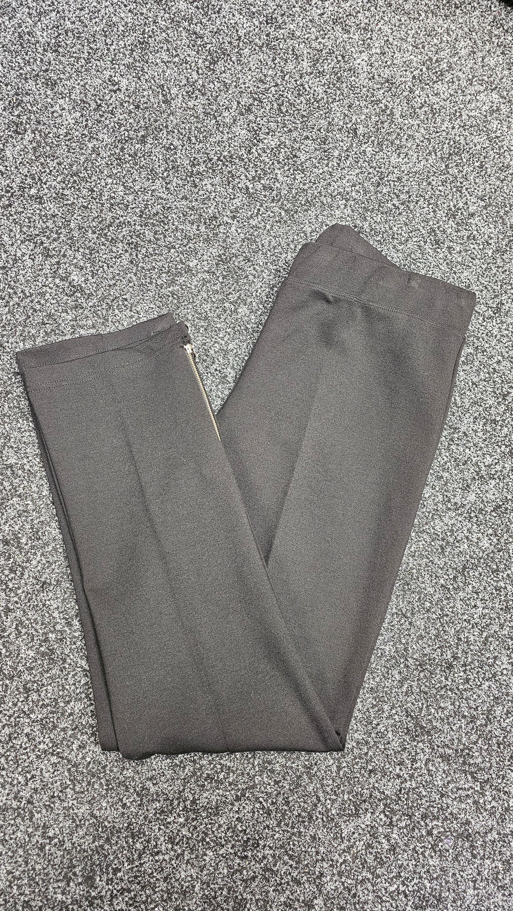 Verge Black Stretchy Pants With Zip In Hem - 16 image 0