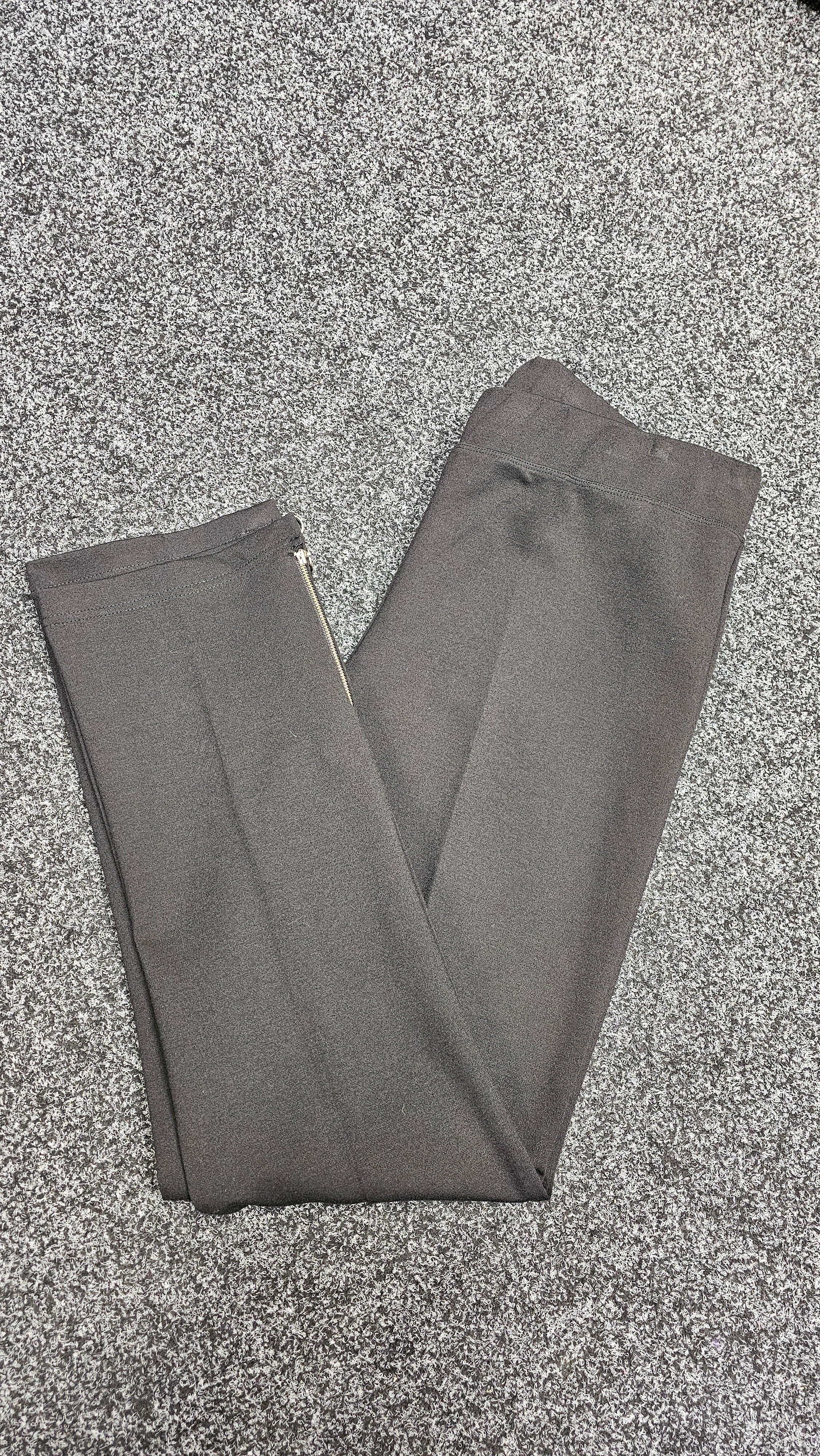 Verge Black Stretchy Pants With Zip In Hem - 16 image 0