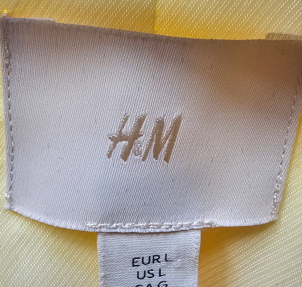 H&M Yellow Jacket Viscose And Linen Blend - L image 2