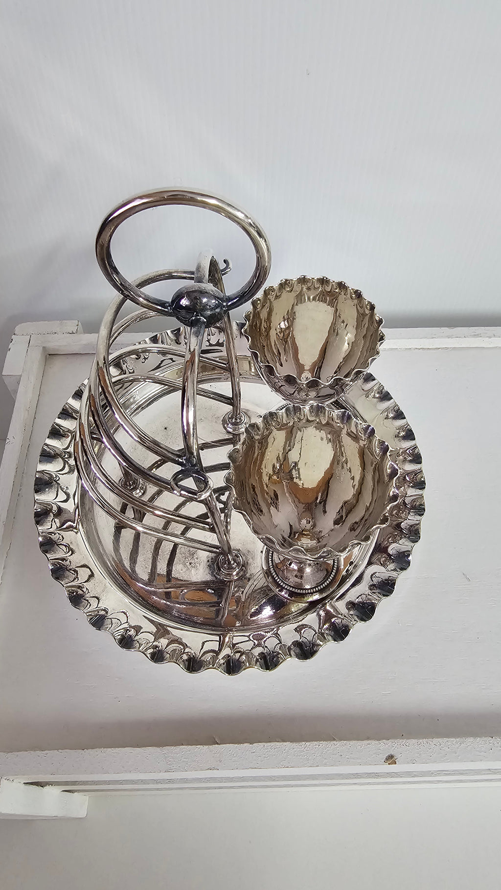Sterling Silver Egg And Toast Holder image 1
