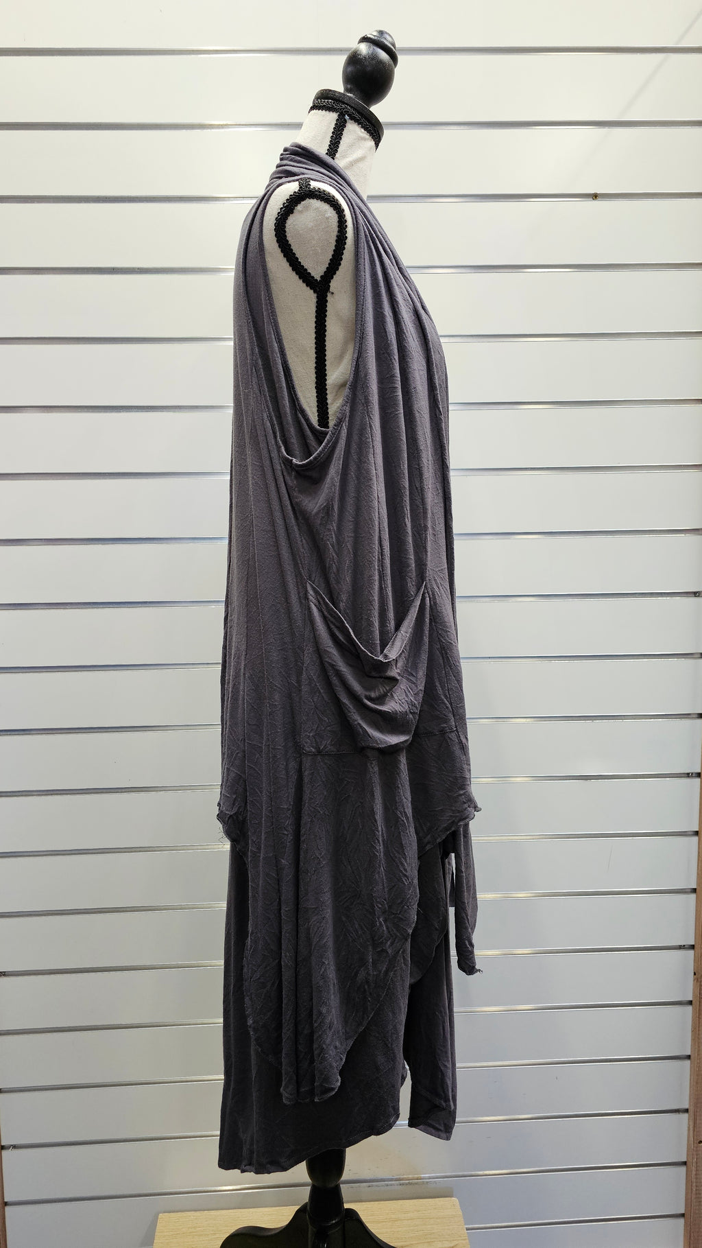 Cotton Village Grey 100% Cotton Layered Dress - M/L image 2