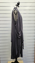 Cotton Village Grey 100% Cotton Layered Dress - M/L image 2