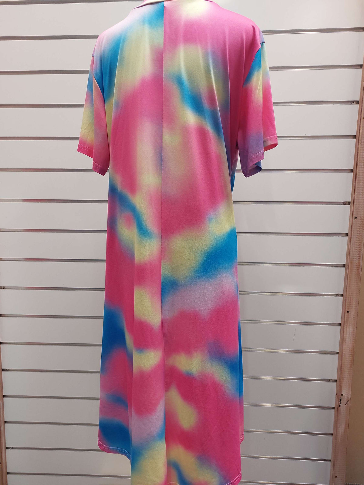 Yellow, Pink & Blue Dress - XL image 1